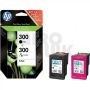 Toner HP 2-pack, CC640EE a CC643EE black a color, No. 300, 2 x 4 ml, 2 x 200s
