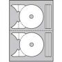 Etikety inkjet na CD/DVD 117,5 -17 mm
