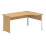 Stôl kancelársky 120 Pravý 1200x1800x25 AL eloxovaný prírodný LTD BK358 Buk