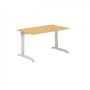 Stôl kancelársky 302 Doska pravouhlá 800x1400x25 RAL9022 LTD BK358 Buk