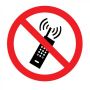Zákaz vstupu s mobilným telefónom (piktogram) 10x10cm