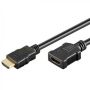 Audio/video kábel HDMI-HDMI, M/F 3m, pozlatené konektory