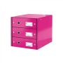 Zásuvkový box Click-N-Store 3 zásuvky ružový