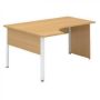 Stôl kancelársky 121 Ľavý 1200x1800x25 AL eloxovaný prírodný LTD BK358 Buk