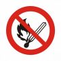 Etiketa informačná Zákaz fajčiť a manipulovať s otvoreným ohňom samolepiaca A5