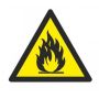 Etiketa informačná Nebezpečenstvo požiaru samolepiaca A5
