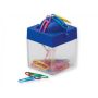Škatuľka na kancelárske spinky, plastová CLIPBOX - modrá