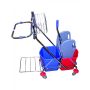 Upratovací vozík 2x17L s držiakom na vrece a košíkom Janegal economic