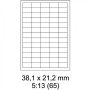 Etikety RAYFILM 38x21,2 lesklé transparentné samolepiace laser