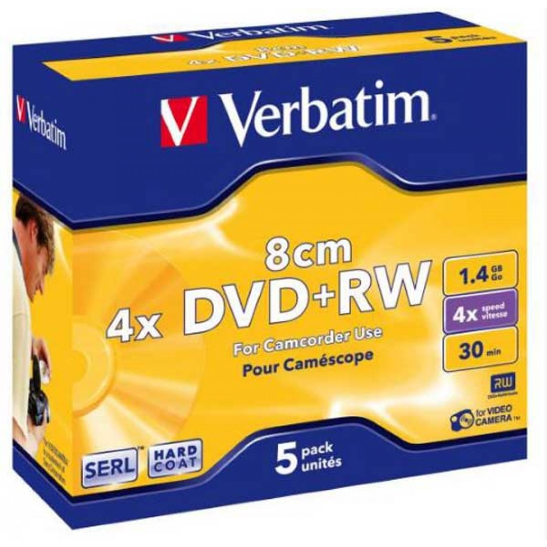 dvd-rw-verbatim-43565-datalife-plus-5-pack-1-46gb-4x-8cm-mini-general-scratchguard
