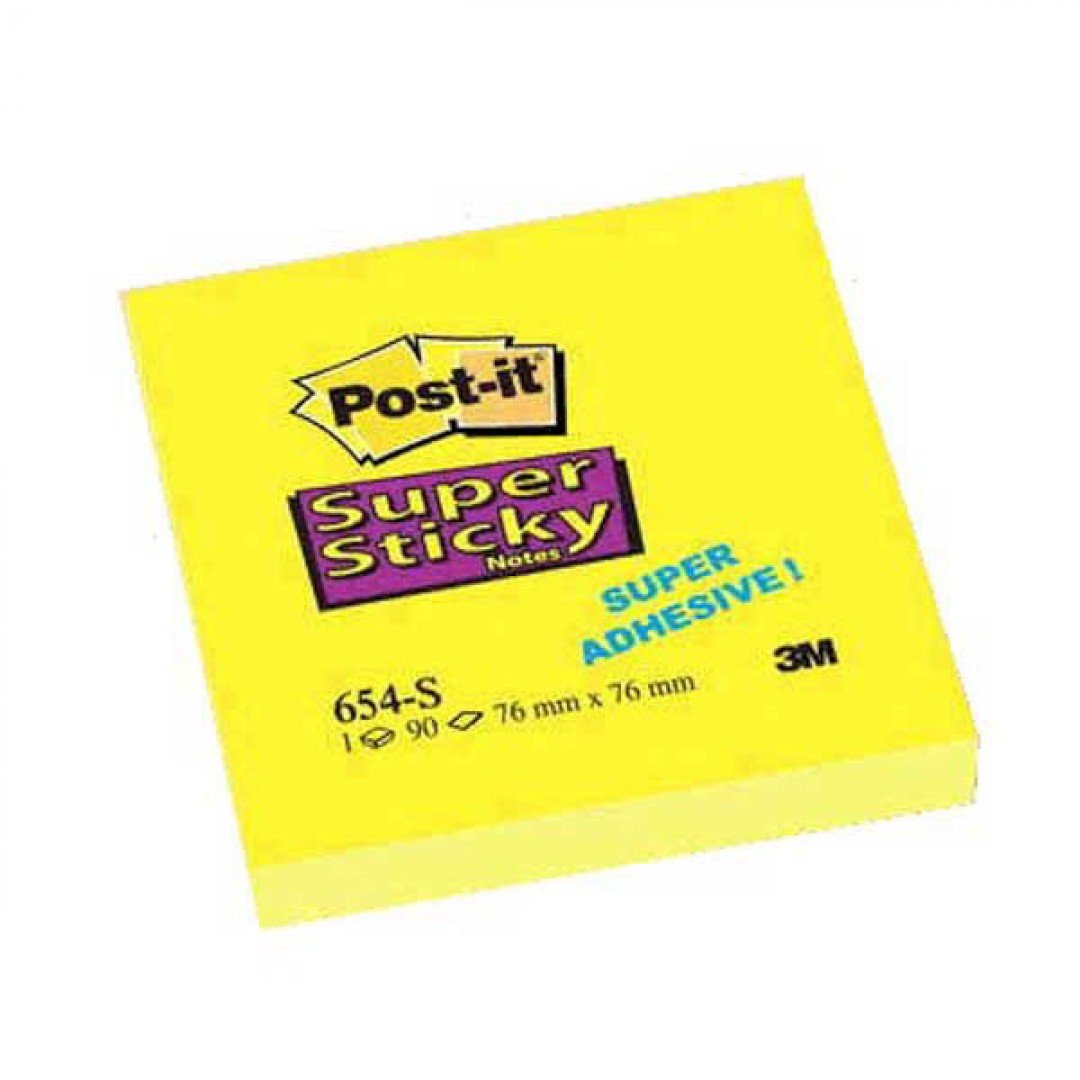 Bločky samolepiace Post-it SuperSticky 76x76 žlté MM654S